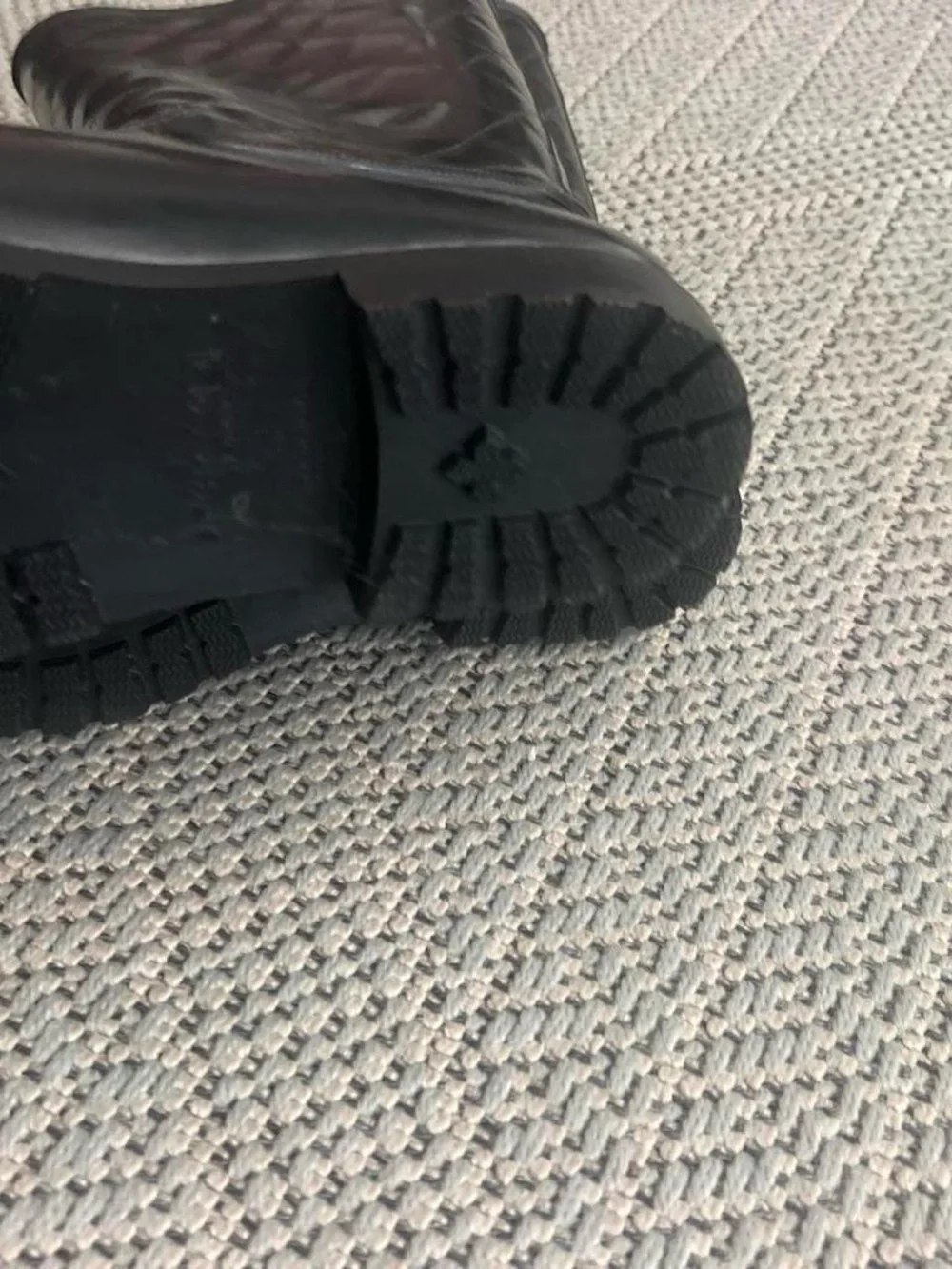 BRAND NEW- Black Quilted Rain Boots - Sleek Waterproof Chelsea Style